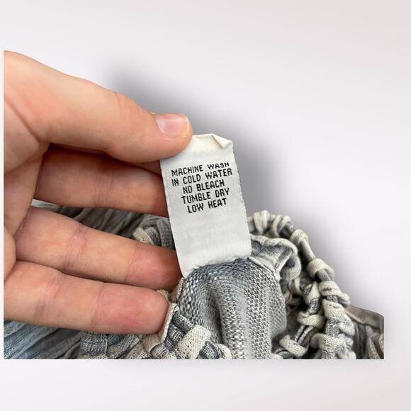 XCVI Gray Open Front Cardigan Textured Pockets Long Sleeve Size L - Picture 4 of 9